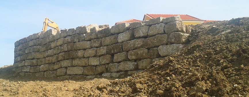 Muros de pedra natural